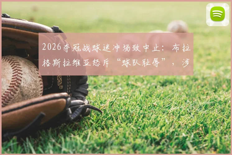 2026夺冠战球迷冲场致中止：布拉格斯拉维亚怒斥“球队耻辱”，涉事球迷面临何种处罚？